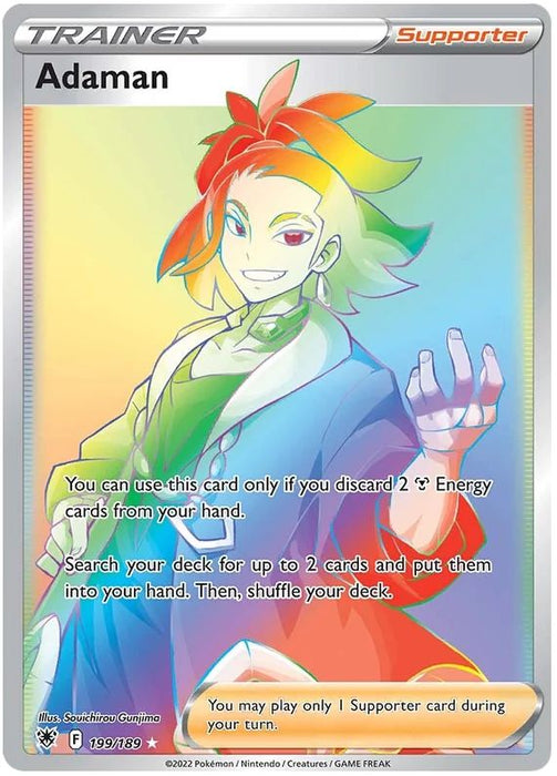 Adaman 199/189 Rare Rainbow Pokemon Card (SWSH Astral Radiance)