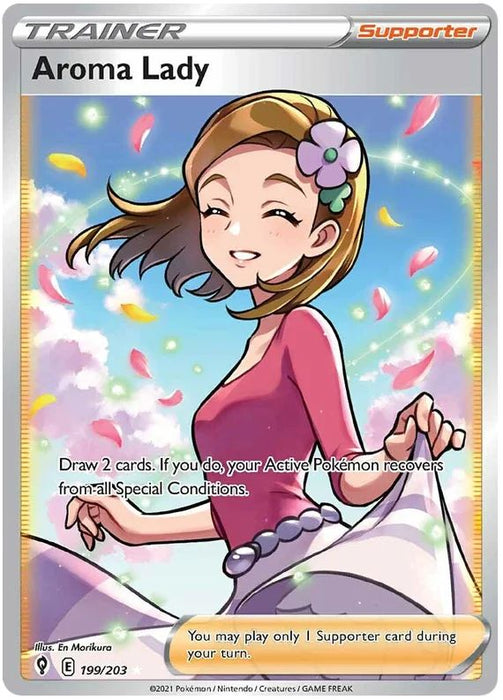 Aroma Lady 199/203 Ultra Rare Pokemon Card (SWSH Evolving Skies)