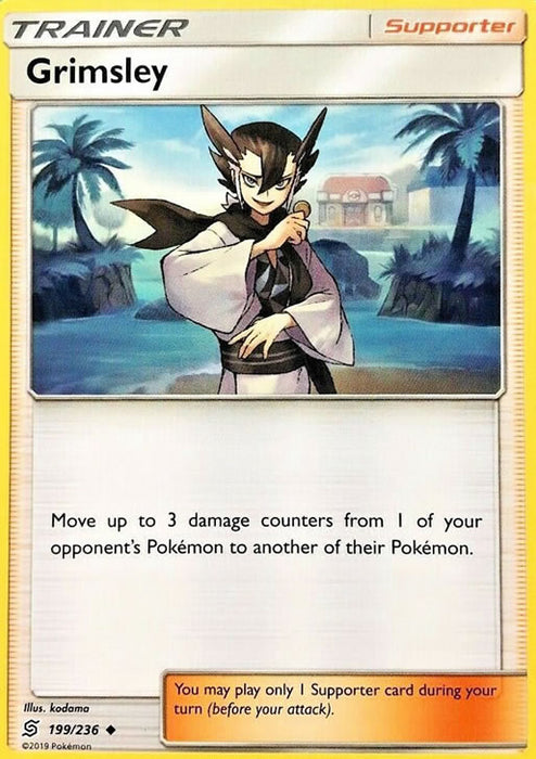 Grimsley 199/236 Uncommon Pokemon Trainer Card (Unified Minds)