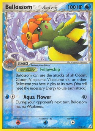 Bellossom (d) 19/110 Rare Pokemon Card (EX Holon Phantoms)