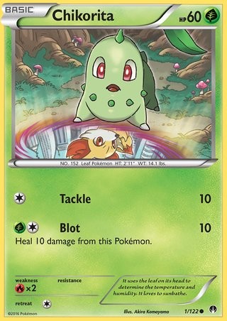 Chikorita 1/122 Common Pokemon Card (XY BREAKPoint)
