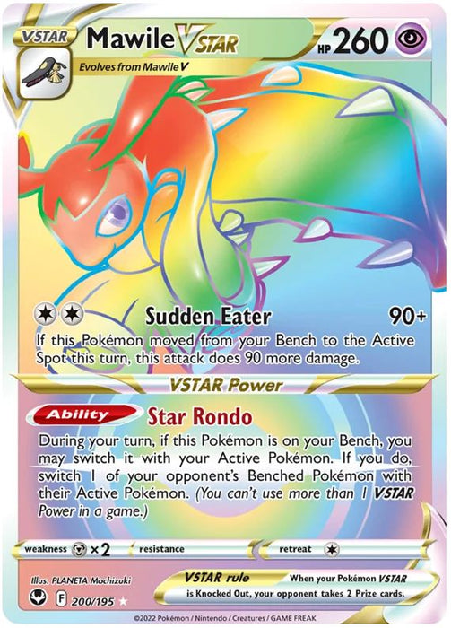 Mawile VSTAR 200/195 Rare Rainbow Pokemon Card (SWSH Silver Tempest)