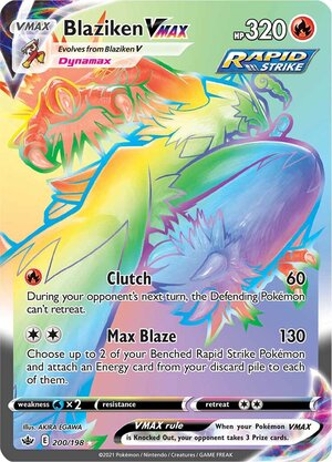 Blaziken VMAX 200/198 Secret Rare Pokemon Card (SWSH Chilling Reign)