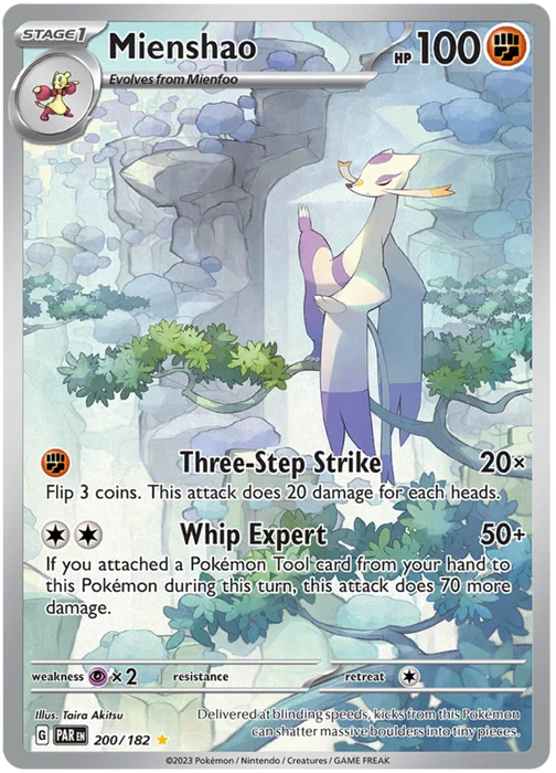 Mienshao 200/182 Illustration Rare Pokemon Card (SV04 Paradox Rift)