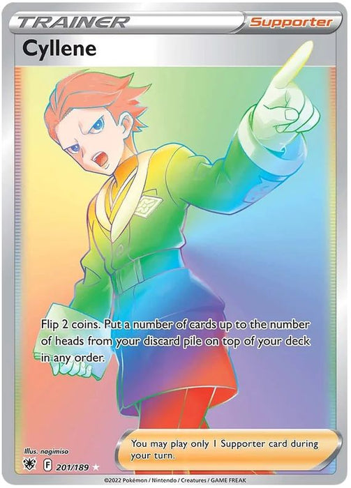 Cyllene 201/189 Rare Rainbow Pokemon Card (SWSH Astral Radiance)