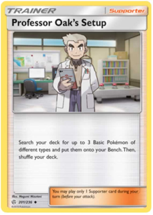 Professor Oak's Setup 201/236 Uncommon Pokemon Card (Cosmic Eclipse)