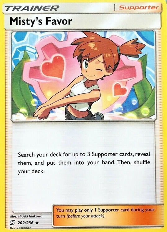 Misty's Favor 202/236 Uncommon Pokemon Trainer Card (Unified Minds