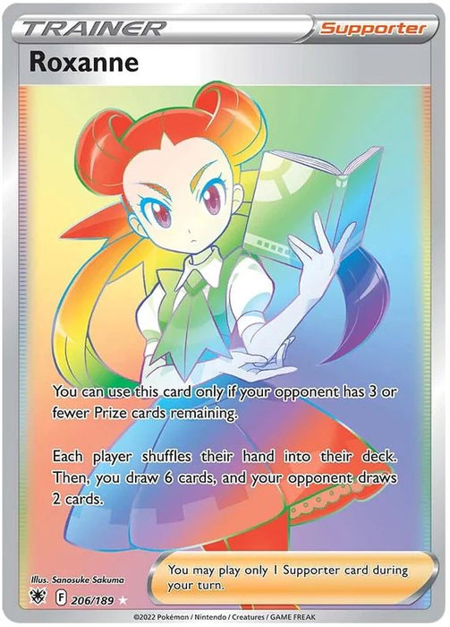 Roxanne 206/189 Rare Rainbow Pokemon Card (SWSH Astral Radiance)