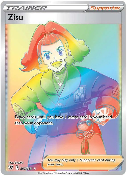 Zisu 207/189 Rare Rainbow Pokemon Card (SWSH Astral Radiance)