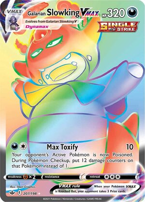 Galarian Slowking VMAX 207/198 Secret Rare Pokemon Card (SWSH Chilling Reign)