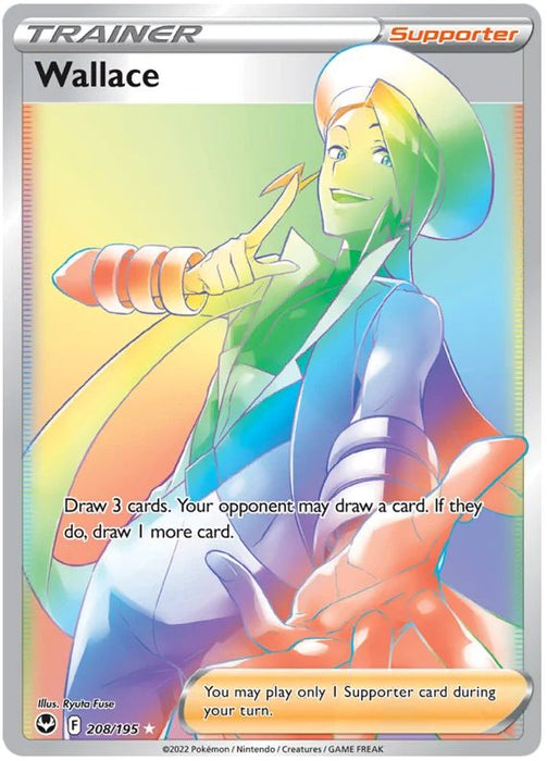 Wallace 208/195 Rare Rainbow Pokemon Card (SWSH Silver Tempest)