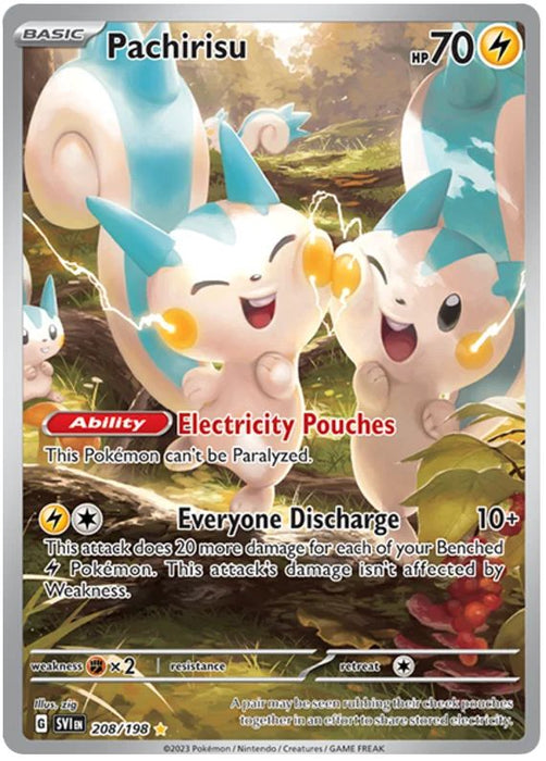 Pachirisu 208/198 Illustration Rare Pokemon Card (Scarlet & Violet Base)