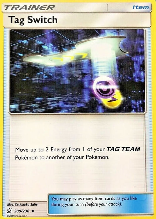 Tag Switch 209/236 Uncommon Trainer Card (Pokemon SM11 Unified Minds)