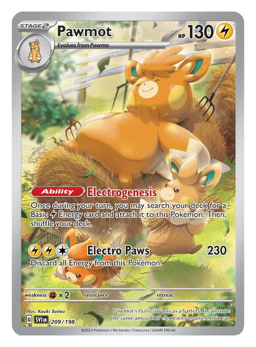 Pawmot 209/198 Illustration Rare Pokemon Card (Scarlet & Violet Base)