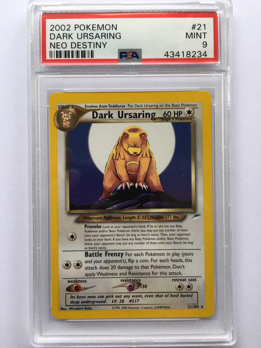 Dark Ursaring 21/105 Rare PSA 9 Mint Pokemon Card (Neo Destiny)