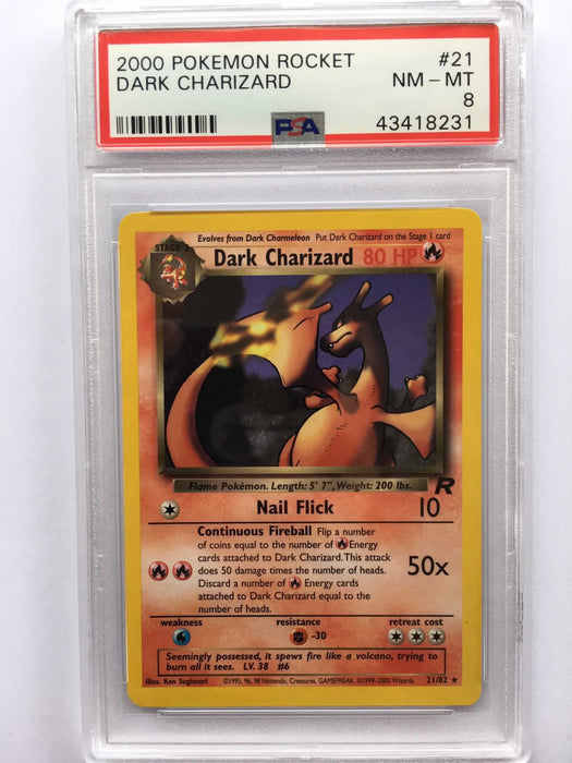 Dark Charizard 21/82 Rare PSA 8 Near Mint-Mint Pokemon Card (Team Rocket)