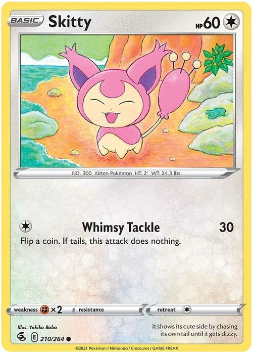 Skitty 210/264 Common Pokemon Card (SWSH Fusion Strike)