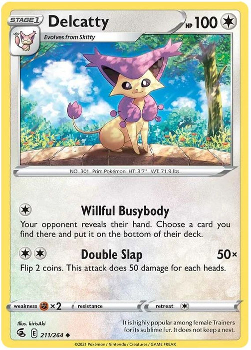 Delcatty 211/264 Uncommon Pokemon Card (SWSH Fusion Strike)