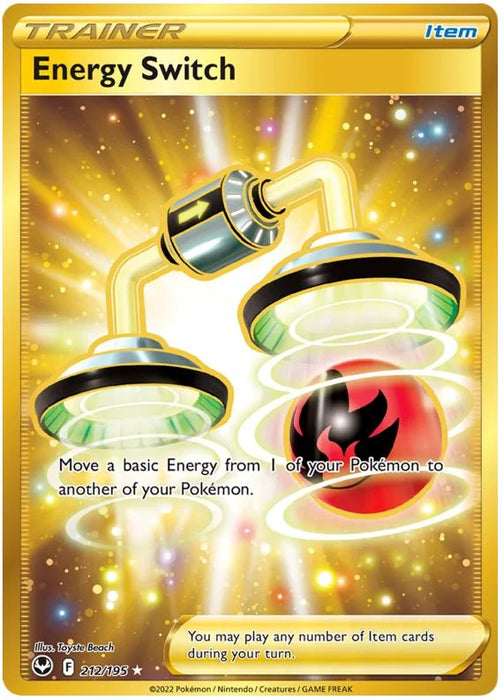 Energy Switch 212/195 Rare Secret Pokemon Card (SWSH Silver Tempest)