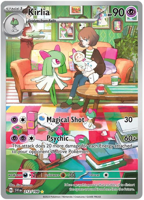 Kirlia 212/198 Illustration Rare Pokemon Card (Scarlet & Violet Base)