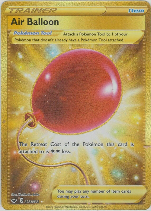 Air Balloon 213/202 Secret Rare Pokemon Card (Sword & Shield)