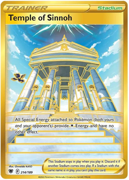 Temple of Sinnoh 214/189 Rare Secret Pokemon Card (SWSH Astral Radiance)