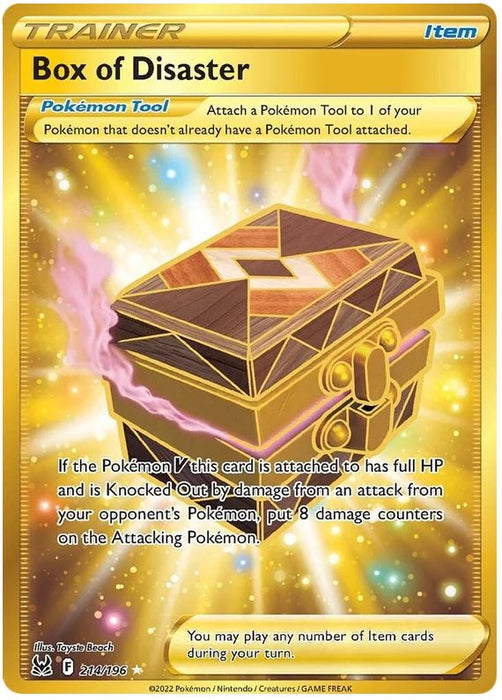 Box of Disaster 214/196 Rare Secret Pokemon Card (Sword & Shield Lost Origin)