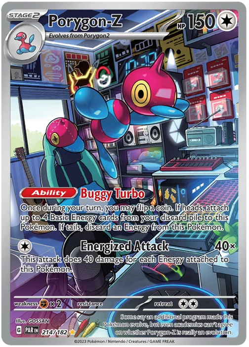 Porygon-Z 214/182 Illustration Rare Pokemon Card (SV04 Paradox Rift)