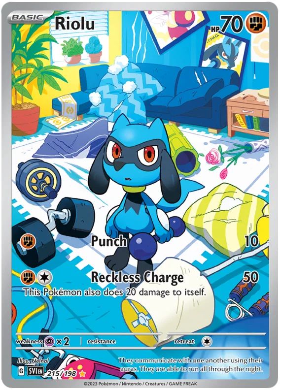 Riolu 215/198 Illustration Rare Pokemon Card (Scarlet & Violet Base ...