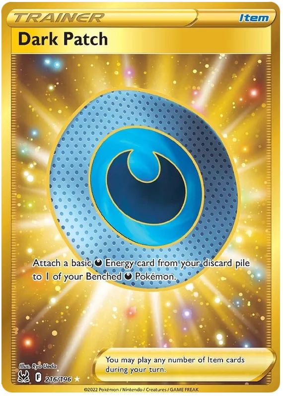 Dark Patch 216/196 Rare Secret Pokemon Card (Sword & Shield Lost Origi ...