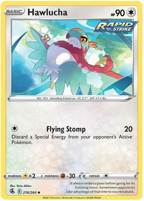 Hawlucha 216/264 Uncommon Pokemon Card (SWSH Fusion Strike)