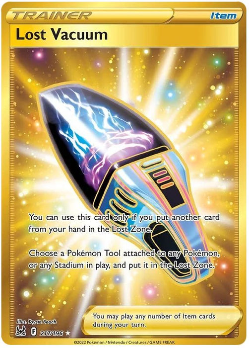 Lost Vacuum 217/196 Rare Secret Pokemon Card (Sword & Shield Lost Origin)