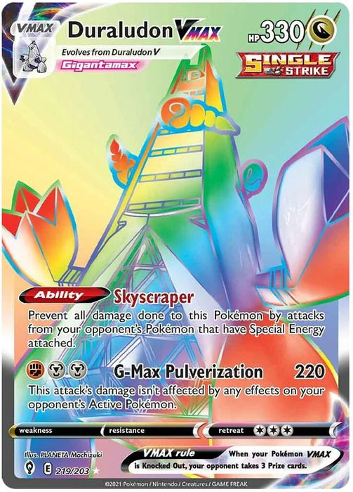 Duraludon VMAX 219/203 Secret Rare Pokemon Card (SWSH Evolving Skies)