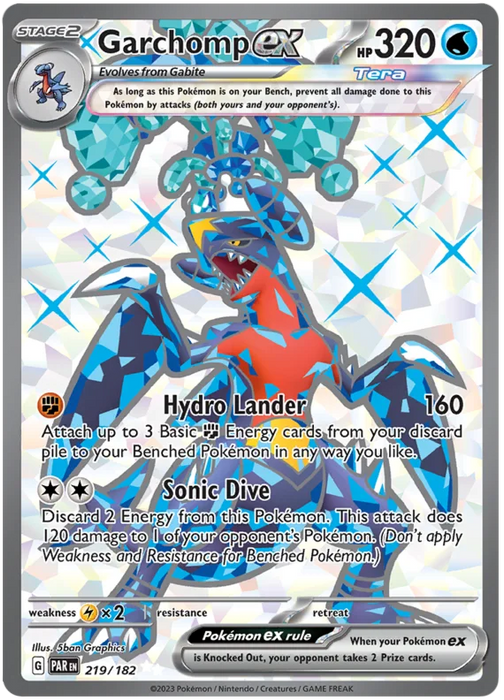 Garchomp ex 219/182 Ultra Rare Pokemon Card (SV04 Paradox Rift)