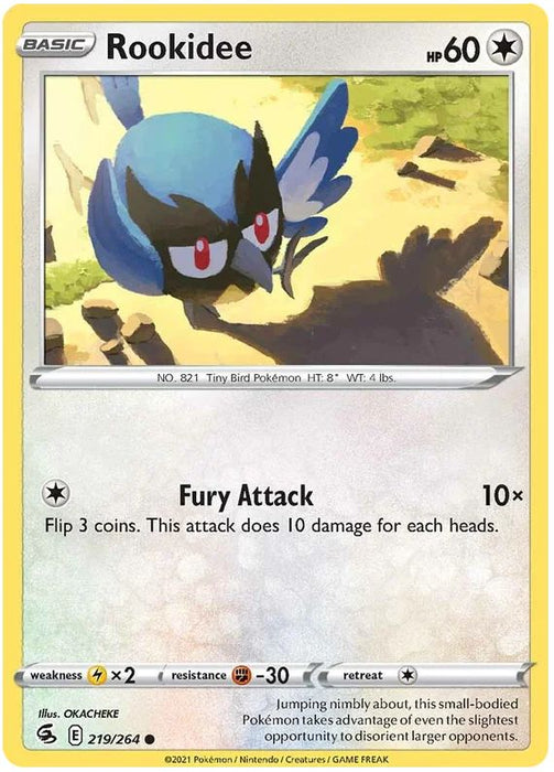 Rookidee 219/264 Common Reverse Holo Pokemon Card (SWSH Fusion Strike)