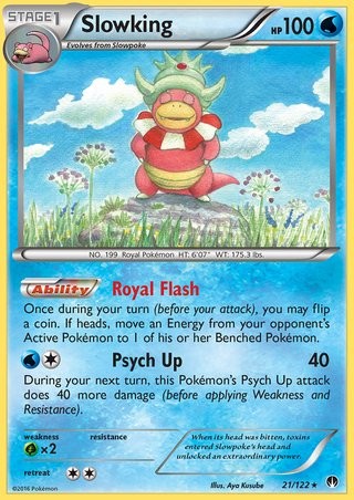 Slowking 21/122 BREAKpoint Reverse Holo Mint Pokemon Card