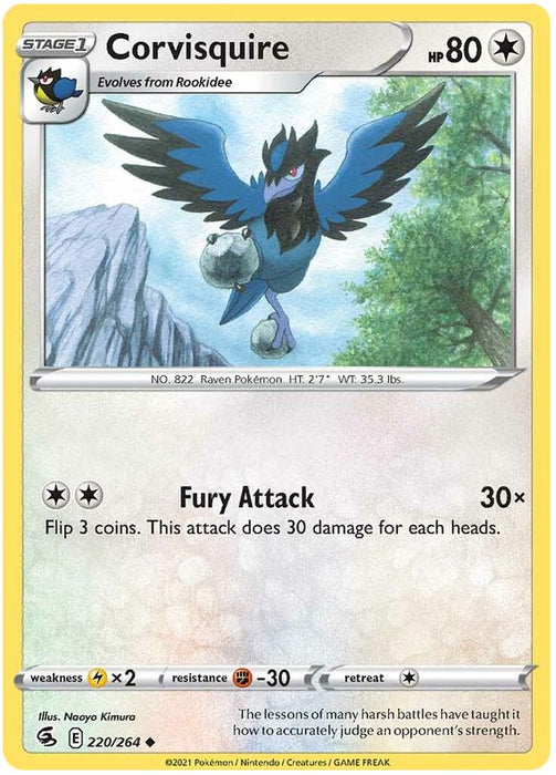 Corvisquire 220/264 Uncommon Pokemon Card (SWSH Fusion Strike)