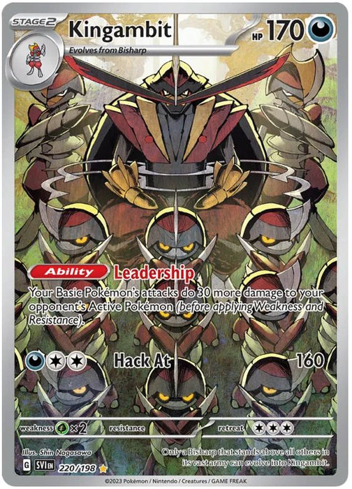 Kingambit 220/198 Illustration Rare Pokemon Card (Scarlet & Violet Base)