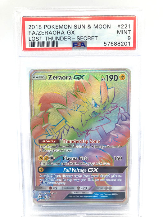 Zeraora GX 221/214 PSA 9 Graded Pokemon Card (Sun & Moon Lost Thunder)