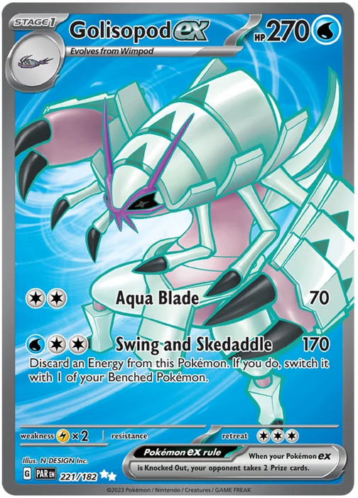 Golisopod ex 221/182 Ultra Rare Pokemon Card (SV04 Paradox Rift)