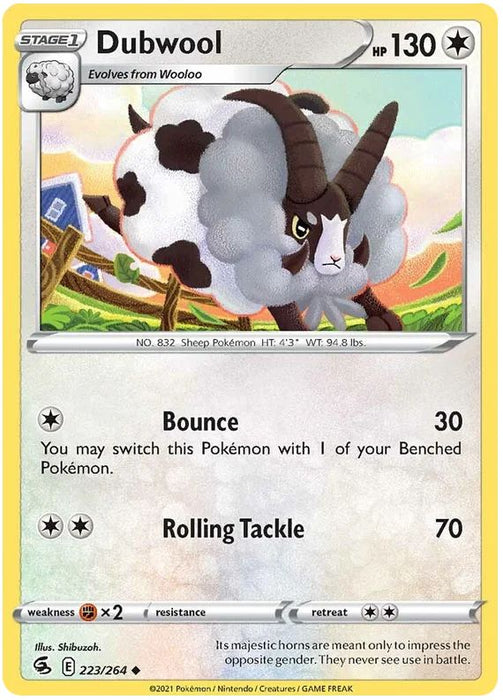 Dubwool 223/264 Common Pokemon Card (SWSH Fusion Strike)