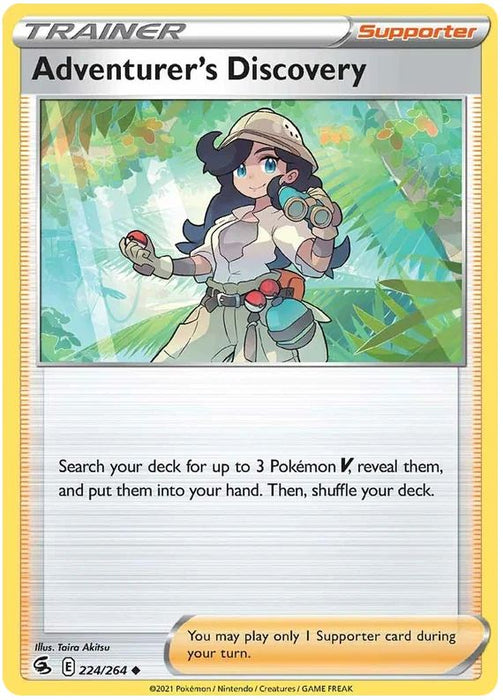 Adventurer's Discovery 224/264 Uncommon Reverse Holo Pokemon Card (SWSH Fusion Strike)