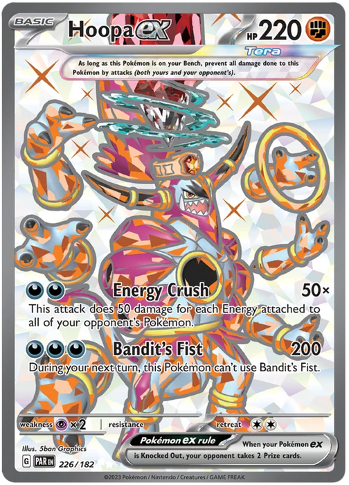 Hoopa ex 226/182 Ultra Rare Pokemon Card (SV04 Paradox Rift)