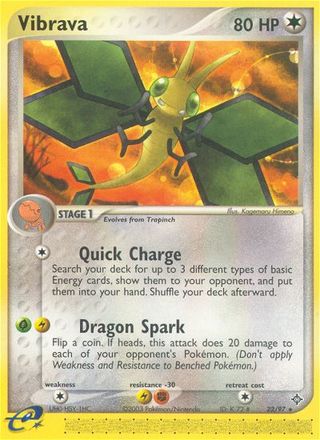 Vibrava 22/97 Rare Pokemon Card (EX Dragon)