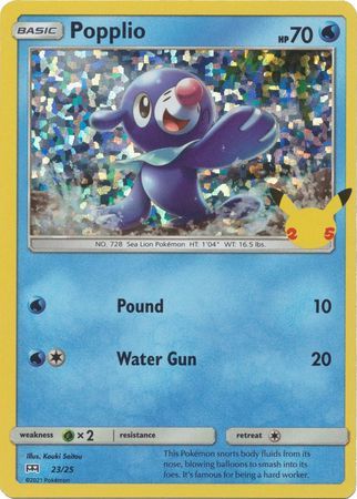 Popplio 23/25 Holo Pokemon Card (McDonalds Collection 2021)