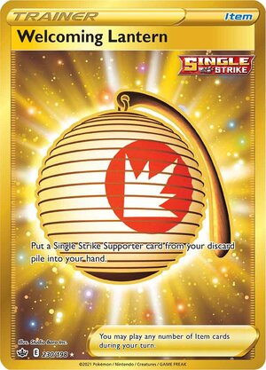 Welcoming Lantern 230/198 Secret Rare Pokemon Card (SWSH Chilling Reign)