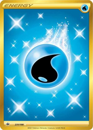 Water Energy 231/198 Secret Rare Pokemon Card (SWSH Chilling Reign)