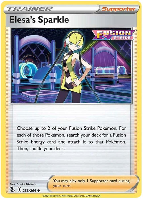 Elesa's Sparkle 233/264 Uncommon Pokemon Card (SWSH Fusion Strike)