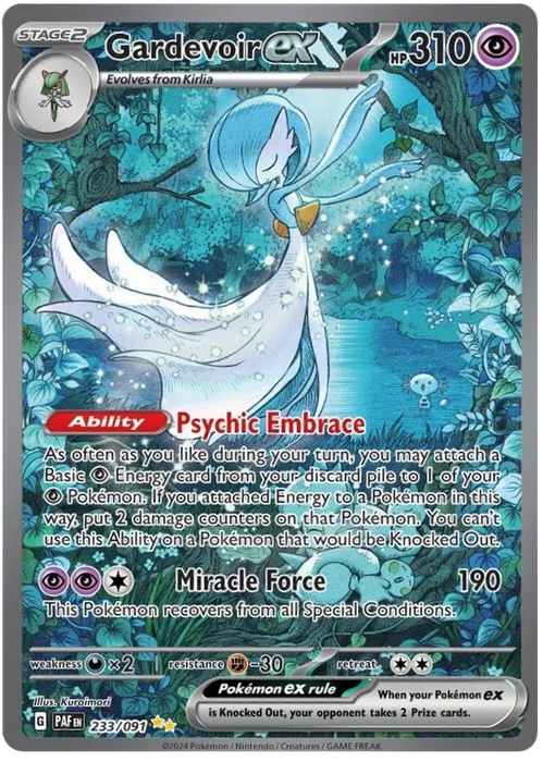 Gardevoir ex 233/091 Special Illustration Rare Pokemon Card (SV 4.5 Paldean Fates)