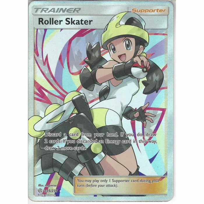 Roller Skater 235/236 Full Art Supporter Card (Pokemon Cosmic Eclipse)